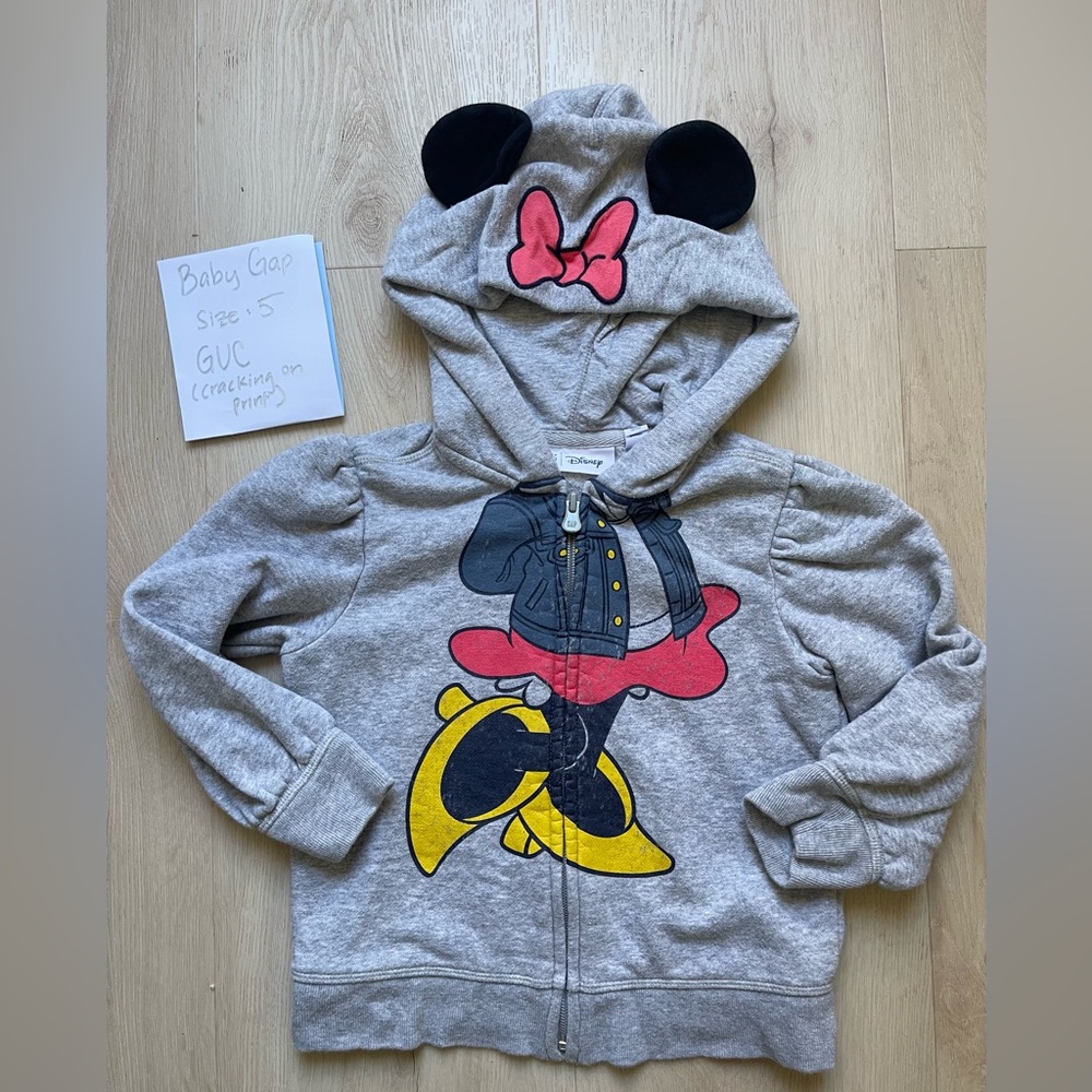 Baby Gap x Disney Gray Minnie Mouse Hoodie